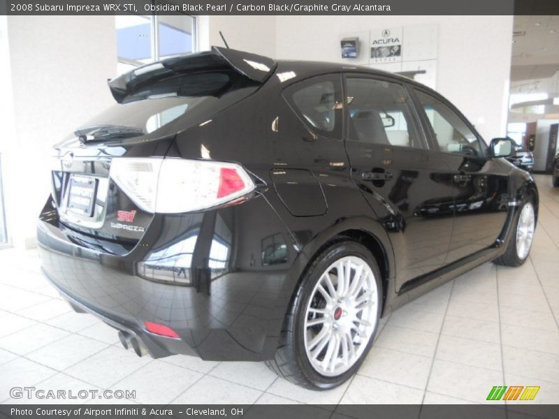 Obsidian Black Pearl / Carbon Black/Graphite Gray Alcantara 2008 Subaru Impreza WRX STi