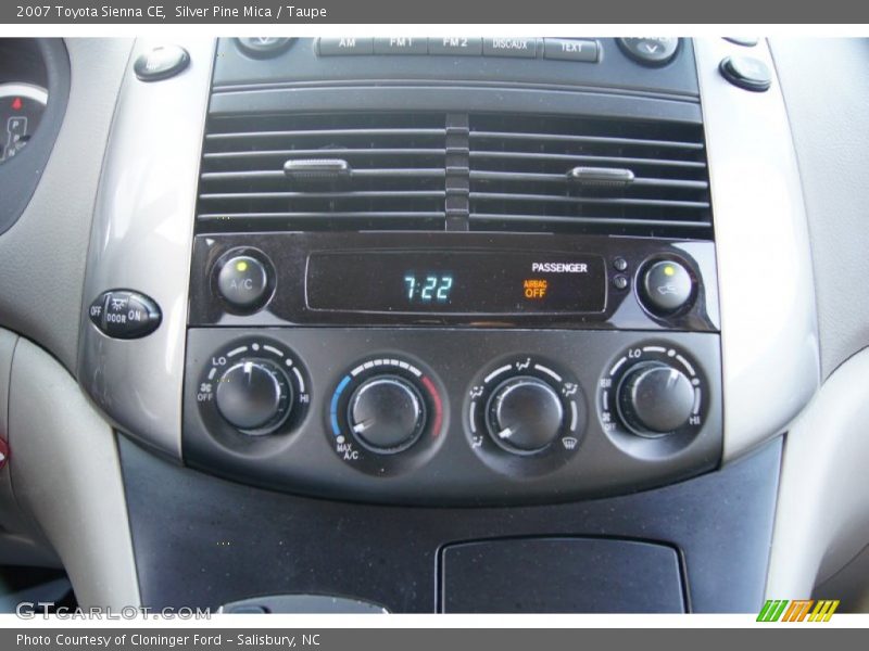 Silver Pine Mica / Taupe 2007 Toyota Sienna CE