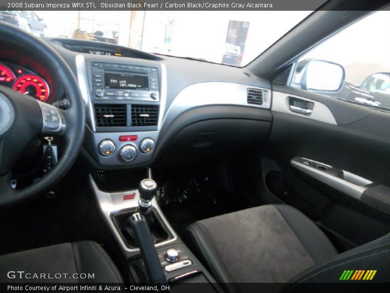 Obsidian Black Pearl / Carbon Black/Graphite Gray Alcantara 2008 Subaru Impreza WRX STi