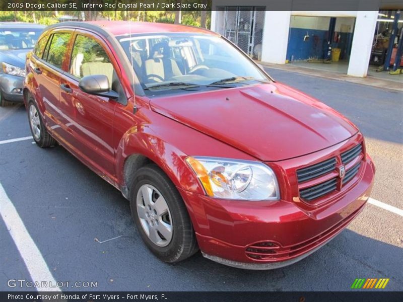Inferno Red Crystal Pearl / Dark Slate Gray 2009 Dodge Caliber SE