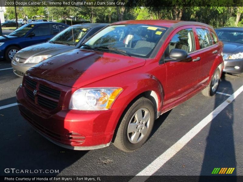 Inferno Red Crystal Pearl / Dark Slate Gray 2009 Dodge Caliber SE