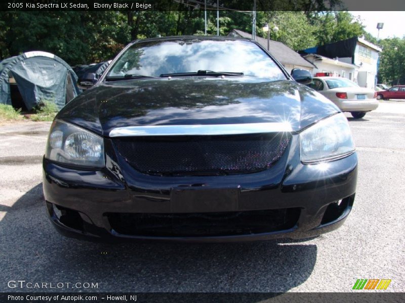 Ebony Black / Beige 2005 Kia Spectra LX Sedan