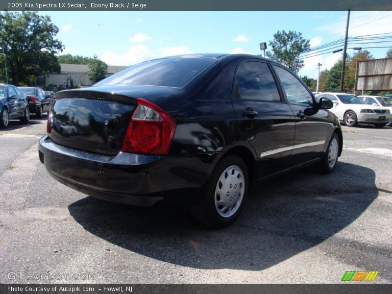 Ebony Black / Beige 2005 Kia Spectra LX Sedan