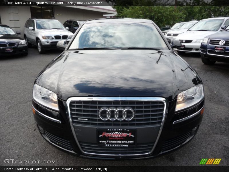 Brilliant Black / Black/Amaretto 2006 Audi A8 4.2 quattro