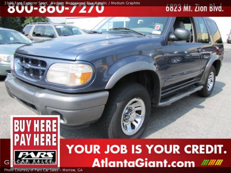 Medium Wedgewood Blue Metallic / Medium Graphite 2000 Ford Explorer Sport
