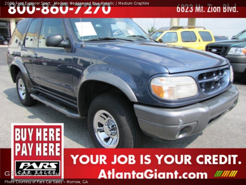 Medium Wedgewood Blue Metallic / Medium Graphite 2000 Ford Explorer Sport