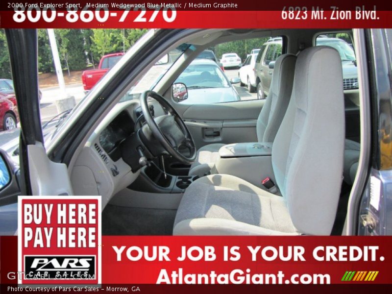 Medium Wedgewood Blue Metallic / Medium Graphite 2000 Ford Explorer Sport