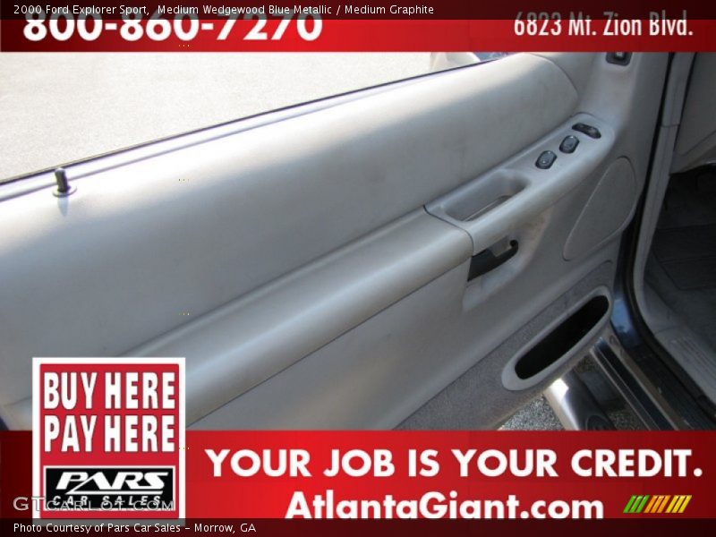 Medium Wedgewood Blue Metallic / Medium Graphite 2000 Ford Explorer Sport