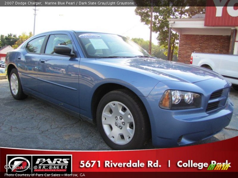 Marine Blue Pearl / Dark Slate Gray/Light Graystone 2007 Dodge Charger