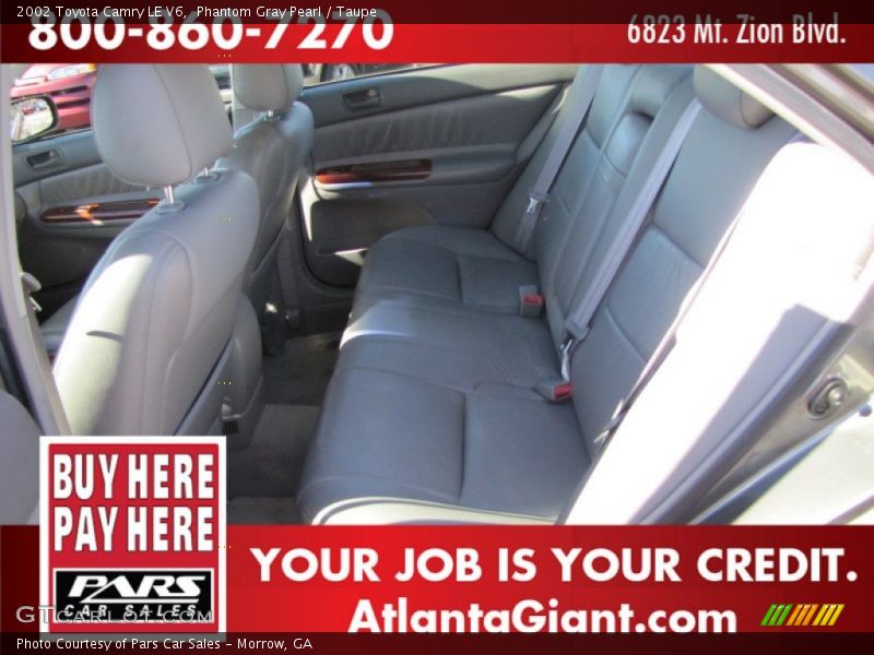 Phantom Gray Pearl / Taupe 2002 Toyota Camry LE V6