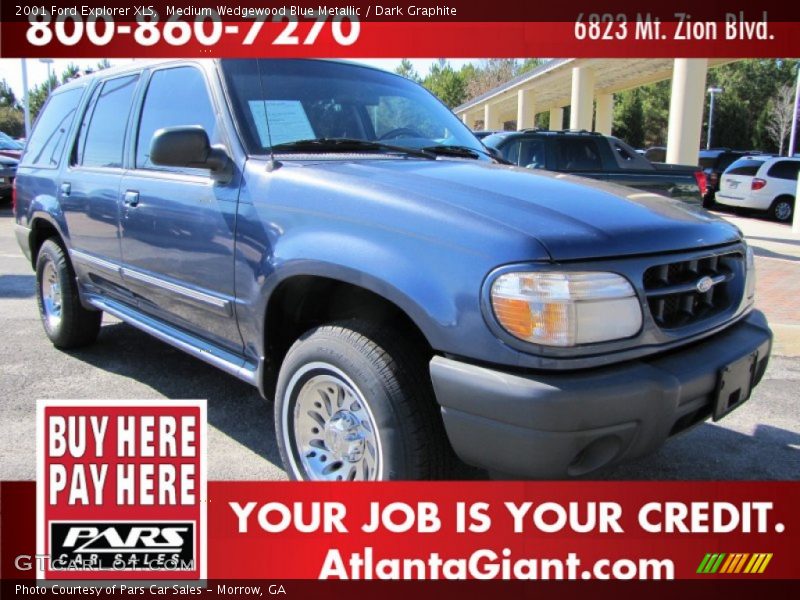 Medium Wedgewood Blue Metallic / Dark Graphite 2001 Ford Explorer XLS
