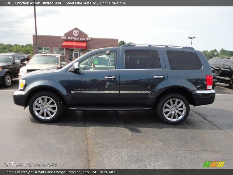 Steel Blue Metallic / Light Graystone 2008 Chrysler Aspen Limited 4WD