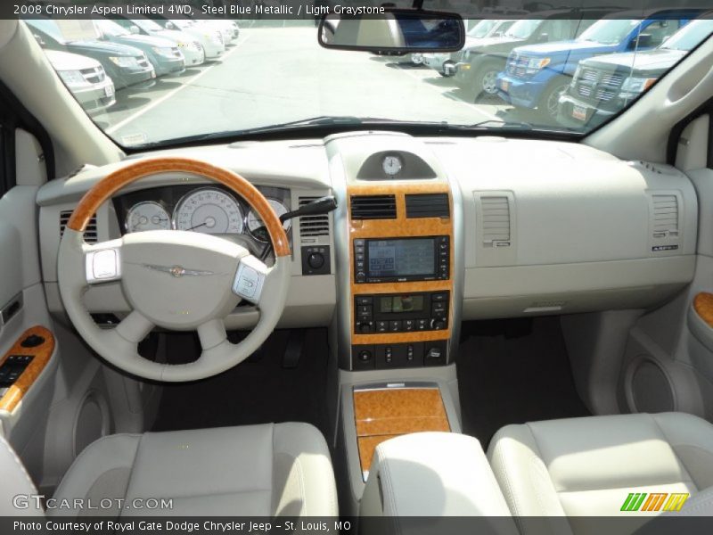 Steel Blue Metallic / Light Graystone 2008 Chrysler Aspen Limited 4WD