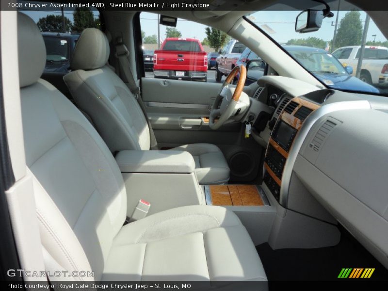Steel Blue Metallic / Light Graystone 2008 Chrysler Aspen Limited 4WD