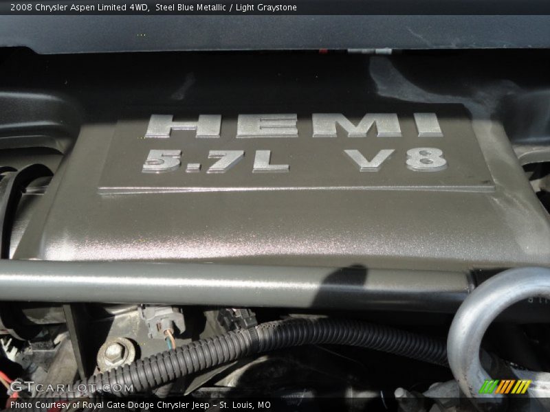 Steel Blue Metallic / Light Graystone 2008 Chrysler Aspen Limited 4WD
