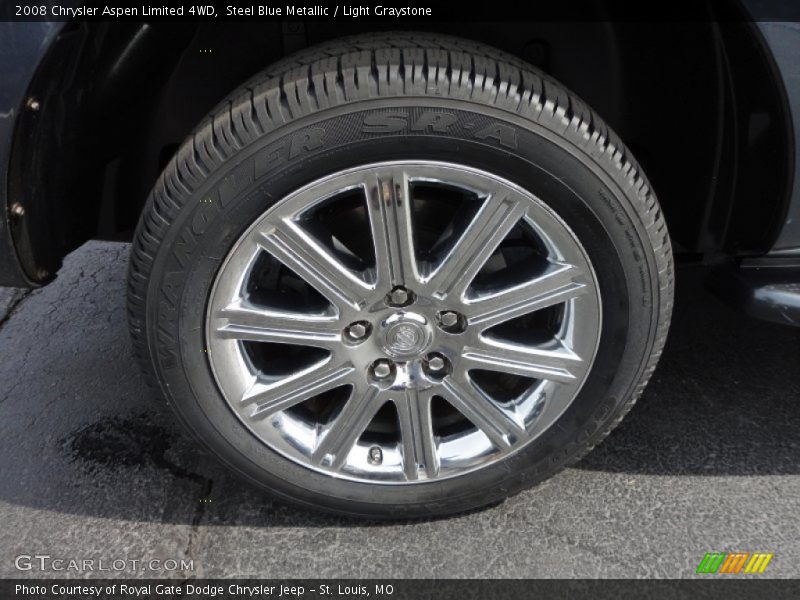 Steel Blue Metallic / Light Graystone 2008 Chrysler Aspen Limited 4WD