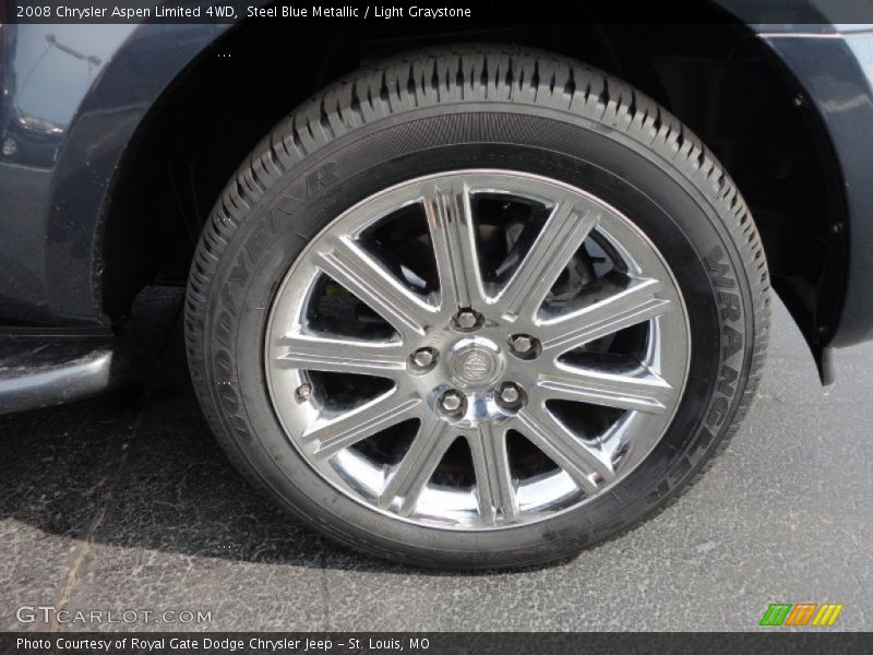 Steel Blue Metallic / Light Graystone 2008 Chrysler Aspen Limited 4WD