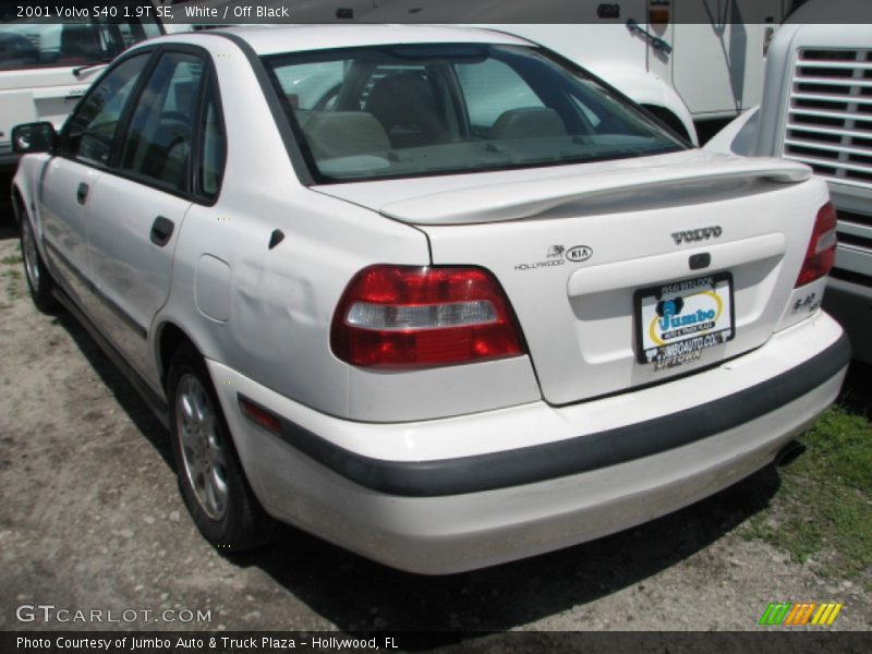 White / Off Black 2001 Volvo S40 1.9T SE