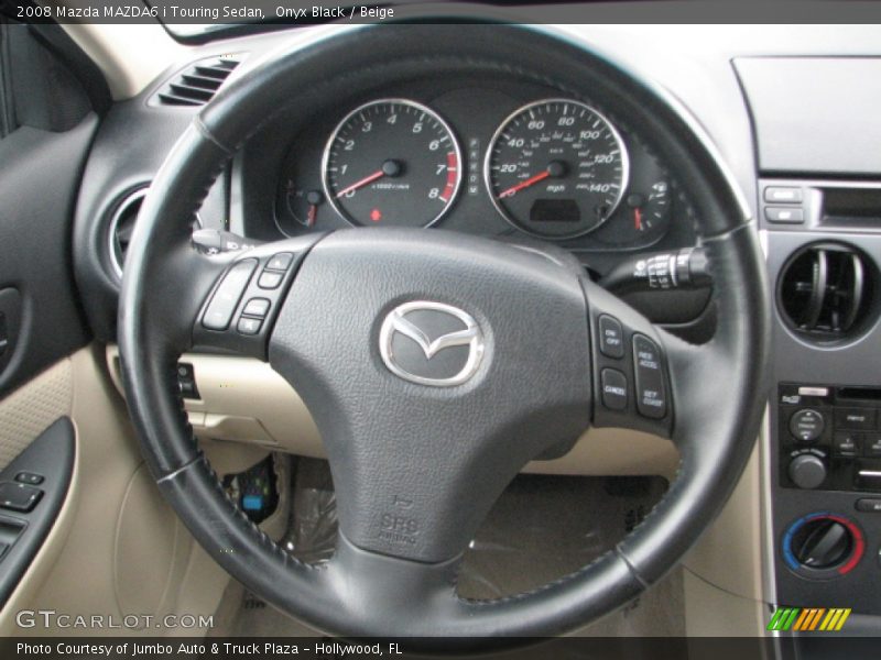 Onyx Black / Beige 2008 Mazda MAZDA6 i Touring Sedan