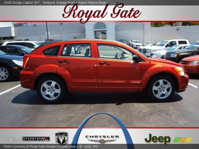 Sunburst Orange Pearl / Pastel Pebble Beige 2008 Dodge Caliber SXT