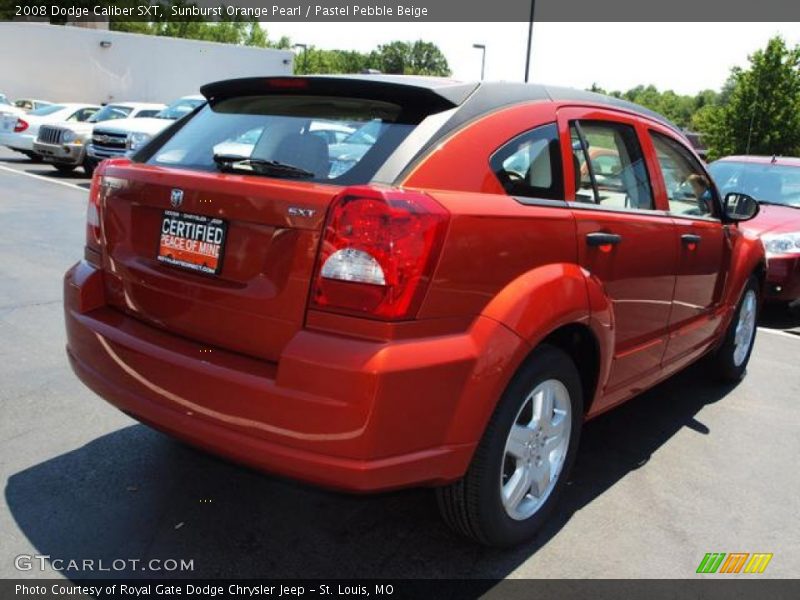 Sunburst Orange Pearl / Pastel Pebble Beige 2008 Dodge Caliber SXT