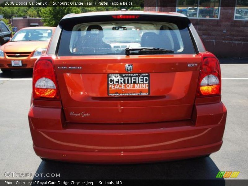 Sunburst Orange Pearl / Pastel Pebble Beige 2008 Dodge Caliber SXT