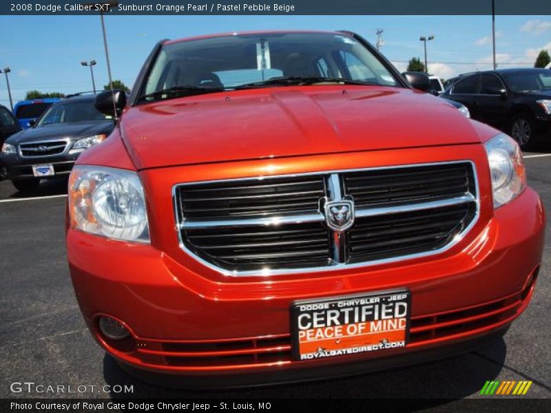 Sunburst Orange Pearl / Pastel Pebble Beige 2008 Dodge Caliber SXT
