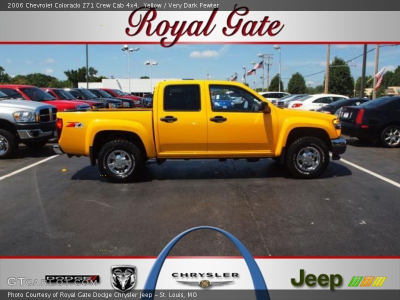 Yellow / Very Dark Pewter 2006 Chevrolet Colorado Z71 Crew Cab 4x4