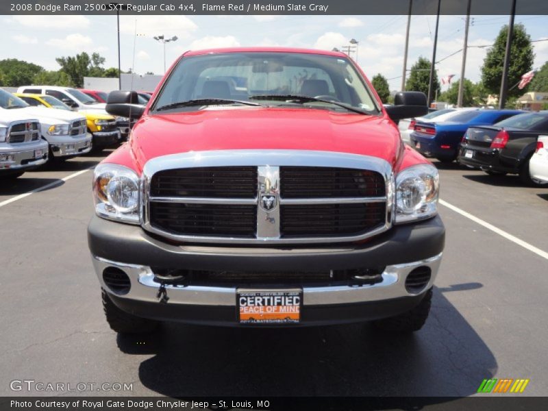Flame Red / Medium Slate Gray 2008 Dodge Ram 2500 SXT Regular Cab 4x4