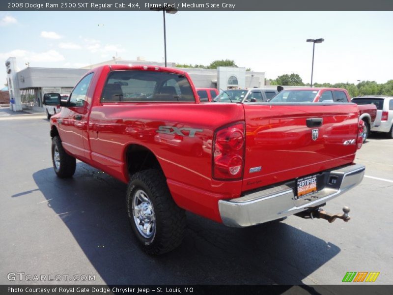 Flame Red / Medium Slate Gray 2008 Dodge Ram 2500 SXT Regular Cab 4x4