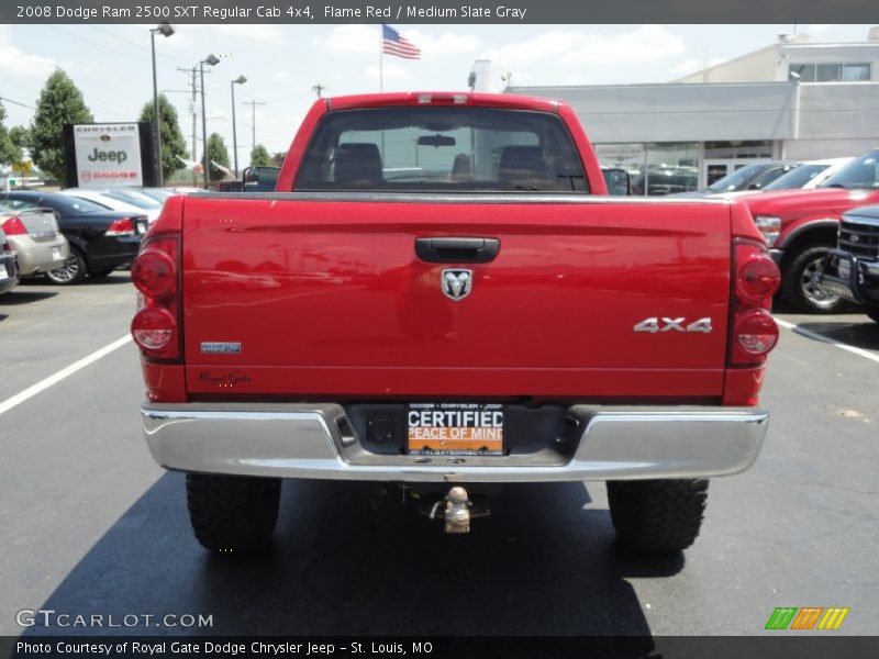 Flame Red / Medium Slate Gray 2008 Dodge Ram 2500 SXT Regular Cab 4x4