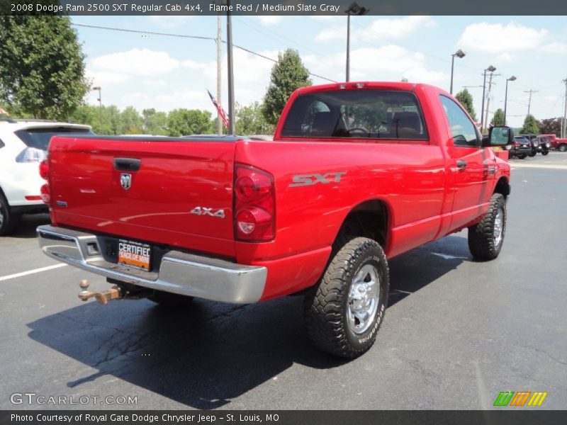 Flame Red / Medium Slate Gray 2008 Dodge Ram 2500 SXT Regular Cab 4x4