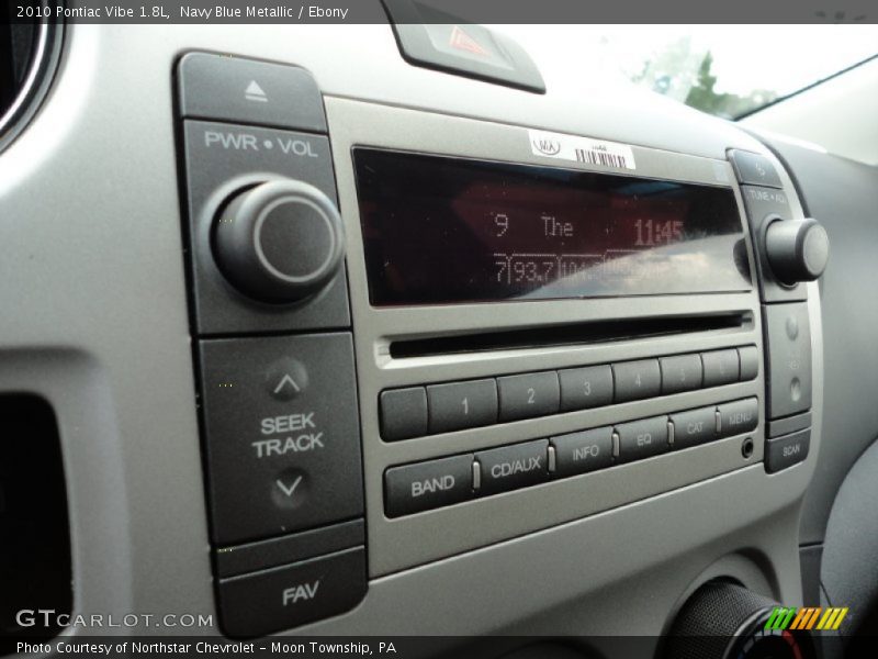 Controls of 2010 Vibe 1.8L