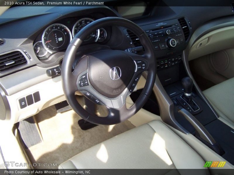 Premium White Pearl / Parchment 2010 Acura TSX Sedan