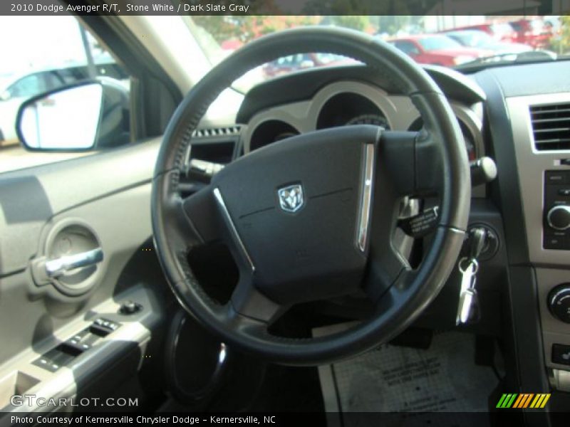 Stone White / Dark Slate Gray 2010 Dodge Avenger R/T
