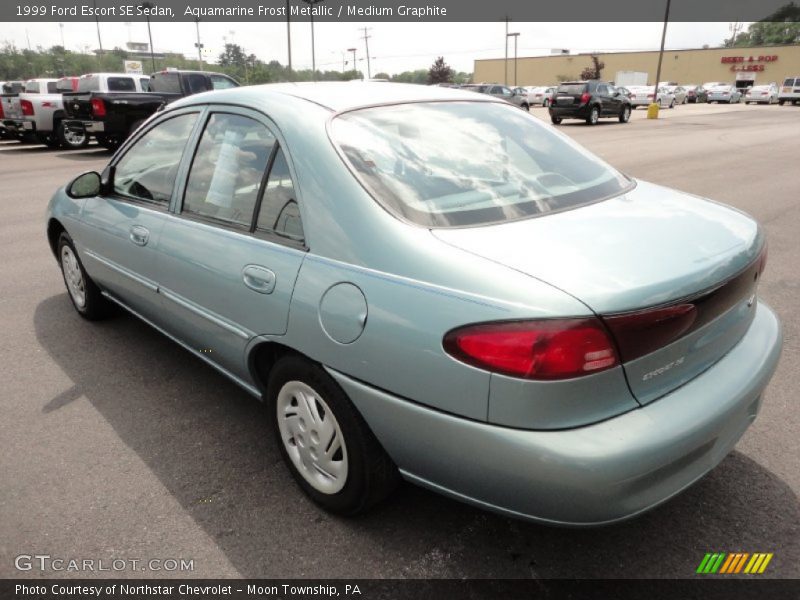 Aquamarine Frost Metallic / Medium Graphite 1999 Ford Escort SE Sedan