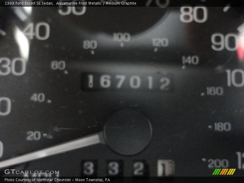 Aquamarine Frost Metallic / Medium Graphite 1999 Ford Escort SE Sedan