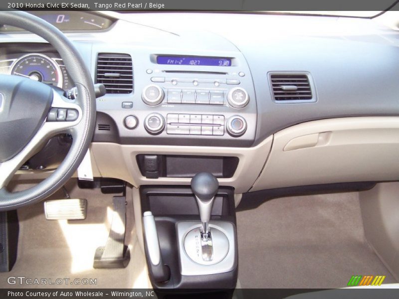 Tango Red Pearl / Beige 2010 Honda Civic EX Sedan
