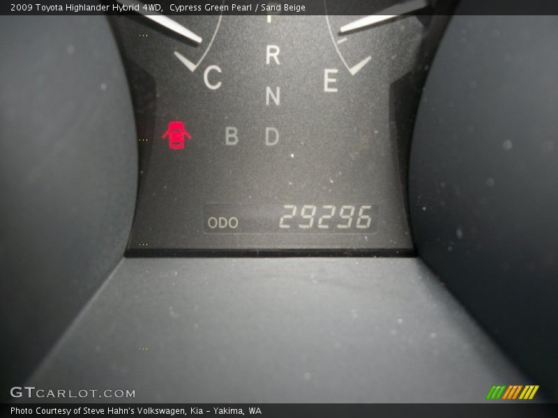 Cypress Green Pearl / Sand Beige 2009 Toyota Highlander Hybrid 4WD