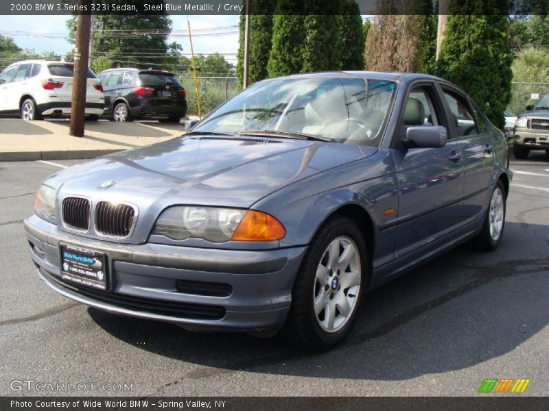 Steel Blue Metallic / Grey 2000 BMW 3 Series 323i Sedan