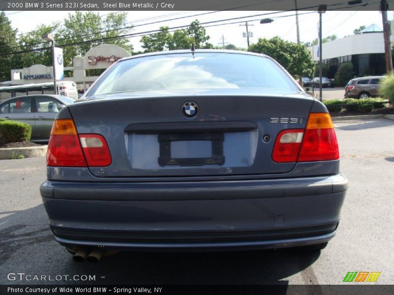 Steel Blue Metallic / Grey 2000 BMW 3 Series 323i Sedan