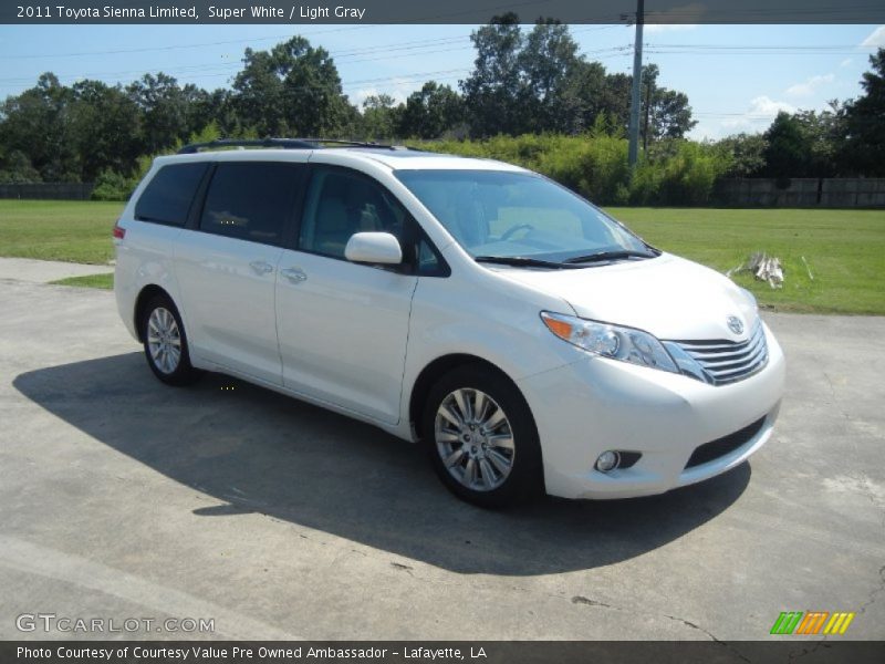 Super White / Light Gray 2011 Toyota Sienna Limited