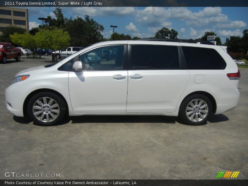 Super White / Light Gray 2011 Toyota Sienna Limited