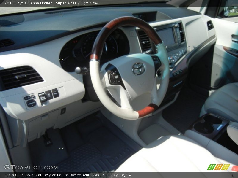 Super White / Light Gray 2011 Toyota Sienna Limited