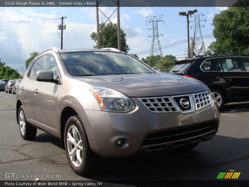 Gotham Gray / Black 2010 Nissan Rogue SL AWD