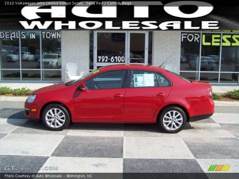 Salsa Red / Cornsilk Beige 2010 Volkswagen Jetta Limited Edition Sedan