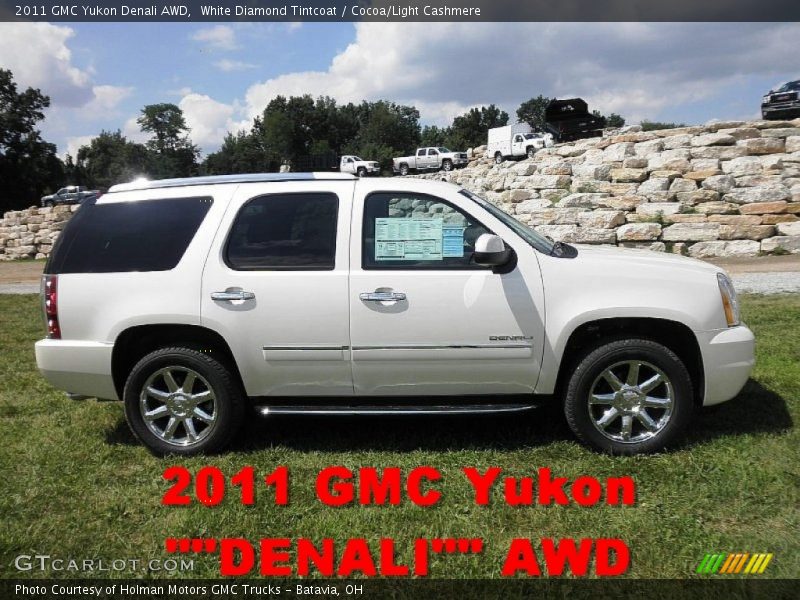 White Diamond Tintcoat / Cocoa/Light Cashmere 2011 GMC Yukon Denali AWD