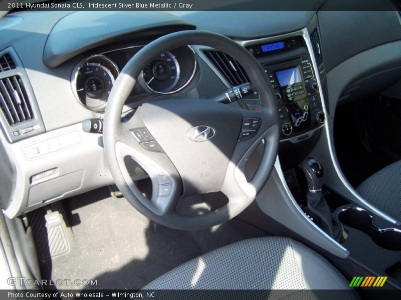 Iridescent Silver Blue Metallic / Gray 2011 Hyundai Sonata GLS