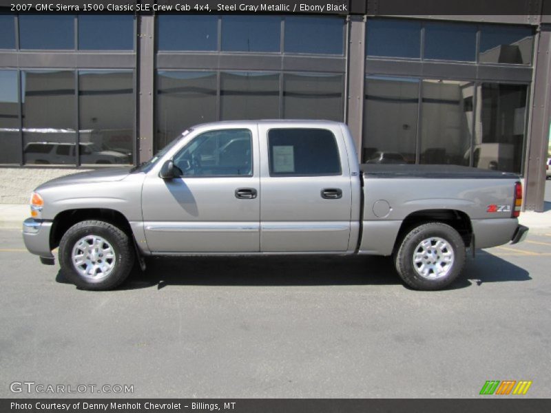 Steel Gray Metallic / Ebony Black 2007 GMC Sierra 1500 Classic SLE Crew Cab 4x4