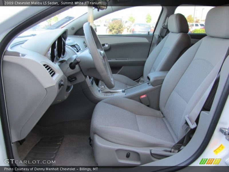 Summit White / Titanium 2009 Chevrolet Malibu LS Sedan